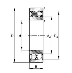 ���{(di��o)�����S�� 2203-2RS-TVH, ����(j��) DIN 630 �˜ʵ���Ҫ�ߴ�, �ɂȴ��ܷ�