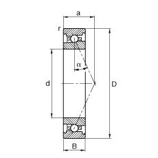 ���S�S�� HS71908-E-T-P4S, �{�����Ɍ����Ԫ���b�����|�� �� = 25�������ƹ���