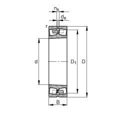 �{(di��o)�ĝL���S�� 22332-K-MB, ����(j��) DIN 635-2 ��(bi��o)��(zh��n)����Ҫ�ߴ�, �F�ף��F�� 1:12