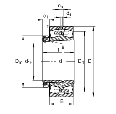�{�ĝL���S�� 230/630-B-K-MB + H30/630, ����(j��) DIN 635-2 �˜ʵ���Ҫ�ߴ�, ���F�׺;o����